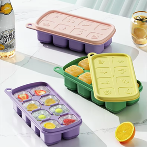 OEM/ODM – Nouvelle machine à glace en silicone de qualité alimentaire écologique, grille à soupe épaisse, pour aliments pour bébés, whisky, avec logo personnalisé, séparateur de purée - Product Image 5