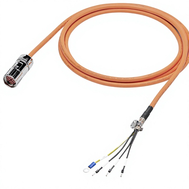 Industrial 4-core PVC Cable, Wiring Harness, IP67 Power Cable, Servo Power Cord, Compatible with Siemens