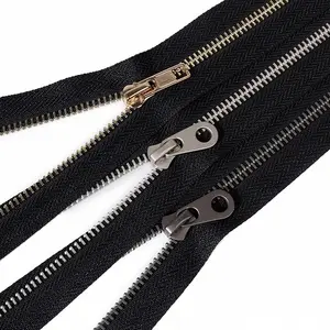 8 #5 #3 # Jaqueta de Separação de Latão Antigo Zipper Y-Teeth Metal Zipper Heavy Duty Metal Zíperes para Casacos Costura Casacos