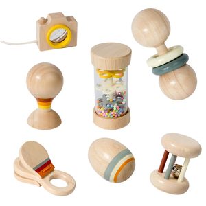 Juego de Juguetes de Madera para Bebés, Juguetes Sensoriales de Aprendizaje para Niños Pequeños - Product Image 1