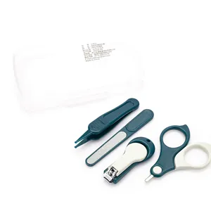 Stainless Steel 4 Pcs Packing Manicure Pedicure Set Low Price Nail Care Set With Transparent Package Baby Scissors