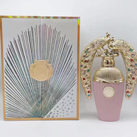 Boîte de parfum carrée en verre de luxe personnalisée de 100 ml pour femmes, rechargeable, avec estampage à chaud et vaporisateur à pompe