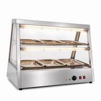 Vitrine chauffante commerciale à double couche pour aliments, 220V 1.4kW, pour boulangerie, restaurant, buffet, traiteur
