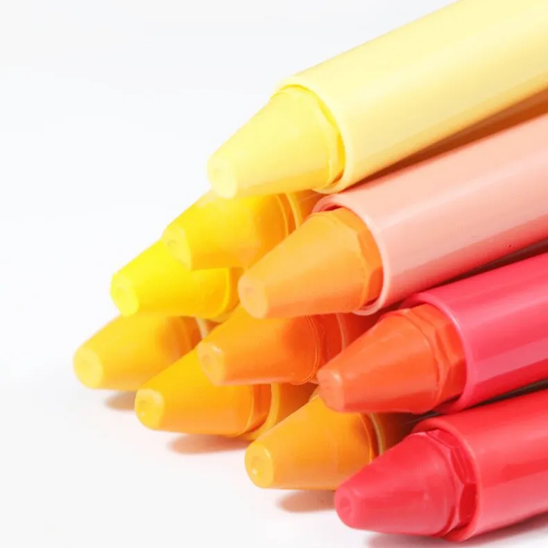 24 colores sedoso lavable lápiz para niños cara pintura Gel Twistable Crayon giro Crayon