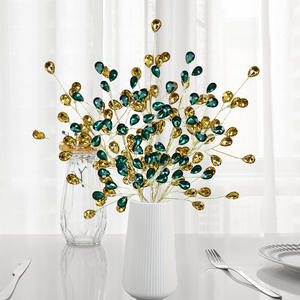 Tiges de fleurs en cristal artificiel, fausses fleurs en acrylique pour la décoration de Noël, arrangements DIY - Product Image 2