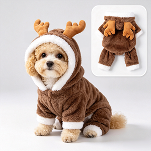 Disfraz Cálido <span class=keywords><strong>de</strong></span> Terciopelo Coral para Mascotas, Sudadera con Capucha para Invierno, Traje Suave para Cachorros, Perros Pequeños, Gatos, Teddy, Corgi, <span class=keywords><strong>Chihuahua</strong></span> - Product Image 6