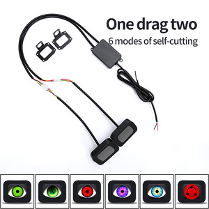 Nouvelle lumière de Modification de rétroviseur LED d'oeil de démon de moto, lumière clignotante multimode imperméable externe de faucon - Product Image 6