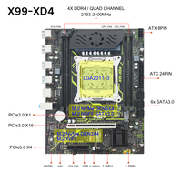 Kombo Baru X99-XD4 TPM2.0 Intel Xeon E5 2667 V4 Mendukung Win11 UEFI Secure Boot Mainboard 4x DDR4 ECC Ram Kit Motherboard X99