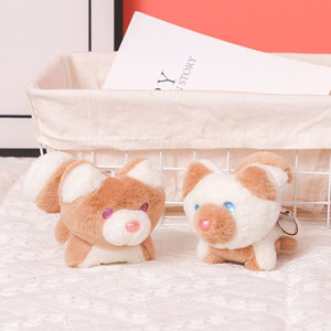 Porte-clés mignon en coton en peluche thé au lait lapin sac pendentif créatif <span class=keywords><strong>ours</strong></span> et lapin Animal mignon en peluche lapin porte-clés - Product Image 6