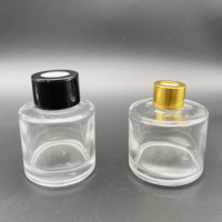 Flacon en verre vide transparent rond de 100 ml pour diffuseur de parfum à bâtonnets