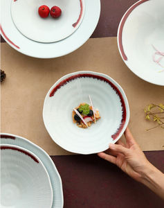 Ensemble de bols en céramique avec impression dorée personnalisée, blanc, petit, 6 onces, bol à mélanger, à riz, à salade, à soupe avec bord doré - Product Image 2