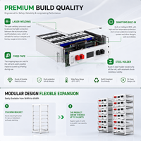 Batterie empilable haute tension 51,2 kWh 512 V LiFePO4 avec BMS pour stockage d'énergie domestique solaire