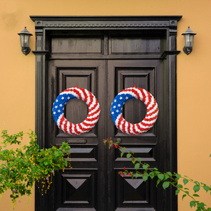 Yêu Nước tăng vòng hoa, July 4th mùa hè mềm cảm ứng bọt tăng vòng hoa cửa trước, handmade memorial day nhân tạo vòng hoa - Product Image 5