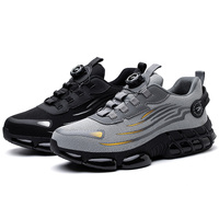 Zapatos de Seguridad con Puntera de Acero para Hombre, Antiaplastamiento, Antipinchazos, Cómodos, Transpirables, de Construcción, con Suela de Goma Tejida