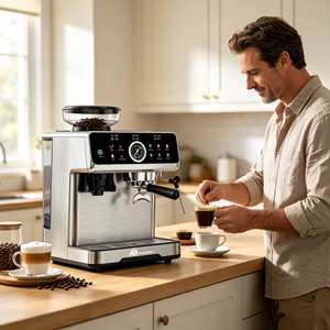 Macchina Professionale per Caffè Espresso e Cappuccino Anbolife, Produzione all'Ingrosso, Personalizzabile, 20 bar, Controllo Touch IMD, Preparazione Silenziosa - Product Image 4