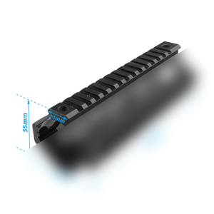Riel de aluminio de 7 pulgadas y 14 ranuras, mecanizado por CNC, accesorio táctico KeyMod para tiro, ligero y modular. - Product Image 4