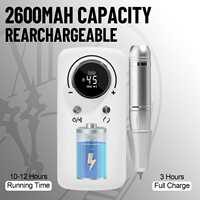 Perceuse à ongles rechargeable 45000 tr/min V1 lime à ongles électrique portable pédicure manucure pour salon de beauté