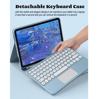 Casing Keyboard magnetik dapat dilepas, untuk Samsung Galaxy Tab A9 + A9 Plus SM-X210 SM-X215 SM-X216 tanpa kabel