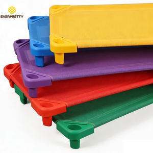 Lits empilables légers pour enfants, meubles colorés pour garderie et maternelle, <span class=keywords><strong>lit</strong></span> <span class=keywords><strong>de</strong></span> sieste pour enfants, <span class=keywords><strong>lit</strong></span> pliable en maille avec cadre en plastique - Product Image 2