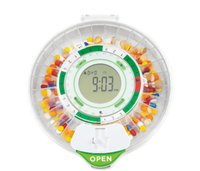 Distributeur automatique de pilules OEM, boîte à pilules avec 28 compartiments, alarmes, boîte à pilules en plastique avec clé de verrouillage, écran LCD