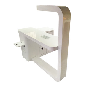 Modern Luxury <b>Nail</b> Salon <b>Nail</b> Table with Stainless Steel & PU Leather Multi Seats Large Storage LED Light <b>Dryer</b> & Dust Collector - Product Image 1