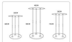 Custom Height 60cm 75cm 90cm Dessert <strong>Plinth</strong> Cylinder Cover Aluminum Alloy and <strong>Wood</strong> Material Dessert Cylinder <strong>Plinth</strong> Stand Set - Product Image 4