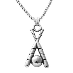 Yunnique – collier avec pendentif de baseball en acier inoxydable, unisexe, rétro, à thème géométrique, cadeau, 19030 - Product Image 2