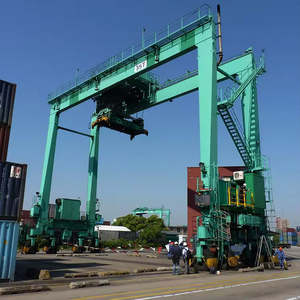 Grue portique à pneus en caoutchouc à double poutre hydraulique de 50 tonnes de qualité supérieure, grue à conteneurs de 5 tonnes - Product Image 5