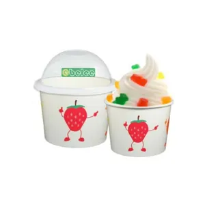 De helado de papel bañeras 8oz / 230ml tazas de helado tazones