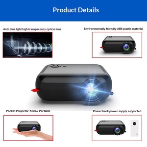 Projecteur portable TRANSJEE A10 pour l'extérieur et la maison, <span class=keywords><strong>mini</strong></span> HD, écran identique, batterie intégrée, 1600 lumens, prend en charge la résolution 1080P - Product Image 2