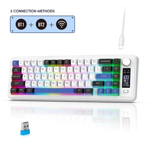Nuevo Teclado Inalámbrico Duradero de 68 Teclas y 3 Modos, Dual 5.1 + 2.4G, Retroiluminación RGB, Batería de 2000 mAh, Teclado para Juegos PC/Mac - Product Image 1
