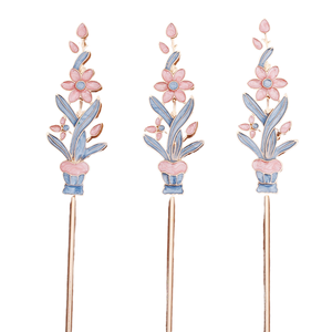 jiangc (12734) Accessoires Hanfu de style ancien, Nouveau style de <span class=keywords><strong>vase</strong></span>, bâtonnet à cheveux en alliage - Product Image 3