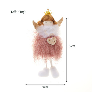 Poupée ange de Noël, tutu blanc, 15 cm, polyester écologique, artisanat, décoration d'usine - Product Image 6