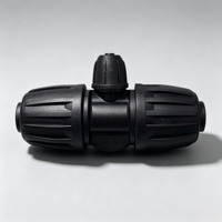 Raccord réducteur 4 voies 16 mm avec connecteur en T à écrou de blocage 47 mm, adaptateur de vanne pour système d'irrigation goutte à goutte