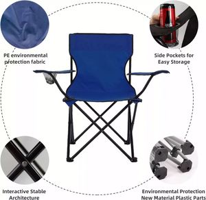 Chaise de camping pliable portable pour la plage, la pêche et la randonnée, avec logo personnalisé imprimé - Product Image 3