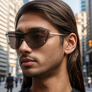 Gafas de Sol Personalizadas de Estilo Europeo Americano para Hombre, Lentes de PC con Protección UV400, Montura Negra, Estilo Instagram, para Ciclismo y Deportes al Aire Libre - Product Image 5