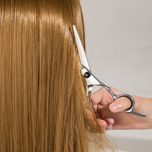 Tijeras para el cabello de uso doméstico, de acero inoxidable 4Cr, tijeras planas y de entresacar para el aseo y peinado de mascotas, y para flequillos. - Product Image 2