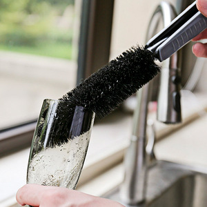 Cup <b>Brush</b> Nylon Black Multi Functional Kitchen <b>Cleaning</b> <b>Brush</b> For Glass And Pot Scrubbing - Product Image 1