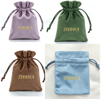 Pochette en velours noir personnalisée avec cordon de serrage, pochette à bijoux en velours, sacs à bijoux en velours avec logo
