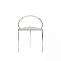 Chaises de salle à manger triangulaires modernes en acier inoxydable avec coussin, portables pour la maison, le bureau et les bars