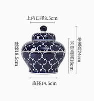 Bleu Blanc Vintage Vase En Céramique De Luxe Nordique Chinois Vintage Ornement pour La Maison Salon Art Déco Hydroponique Fleur