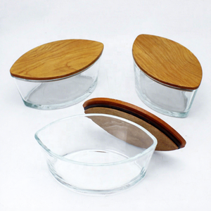 Sỉ buôn lọ đựng nến hình thuyền trong suốt 450ml cao cấp Woodwick <span class=keywords><strong>Oval</strong></span> có nắp gỗ - Product Image 1