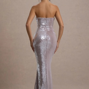 Nouvelle Robe de Soirée OEM Chic à Paillettes Unies, Écologique avec Ceintures pour Fête de Noël - Product Image 3