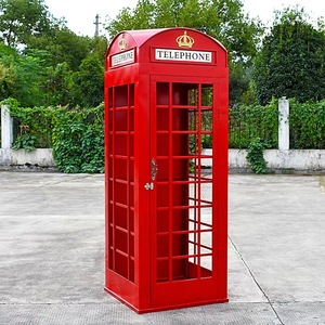 Métal orange bureau vintage téléphone salle décoration prop antique <span class=keywords><strong>Londres</strong></span> cabine téléphonique à vendre - Product Image 4