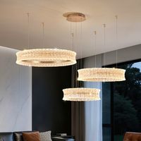 Lustre circulaire de style italien pour salon, design minimaliste de luxe, design Swan Lake, construction en fer LED, installation moyennement complexe