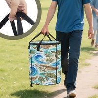 Sac de rangement pliable à imprimé animaux marins (canards, tortues) pour le voyage, le camping et les activités de plein air