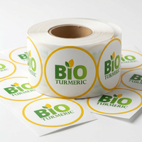Étiquettes en vinyle imprimées sur mesure, imperméables, résistantes à la chaleur, écologiques, de qualité alimentaire, autocollantes pour gâteaux et boissons