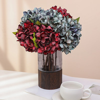 Buket Bunga Sutra Hydrangea Kecil Lolita Monet untuk Dekorasi Pernikahan Luar Ruangan, Bunga Tiruan Kelas Atas