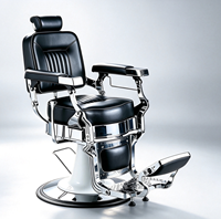 Fauteuil de barbier classique haut de gamme, inclinable et réglable, avec vérin hydraulique, pour salon de coiffure et équipement de barbier