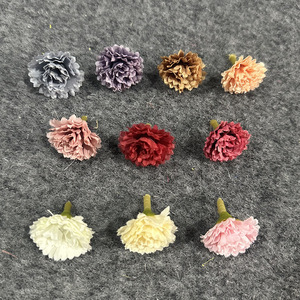 Cabezas de Flor de Clavel Pequeñas, Flores Artificiales de Seda, Accesorios para el Cabello, Decoración para Manualidades, Colores Variados - Product Image 2